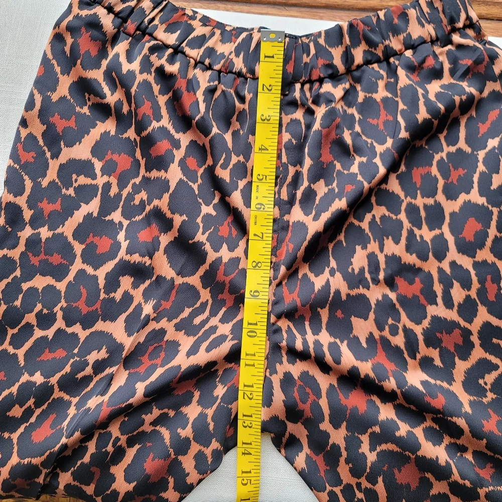 New! J. Crew sz 4 High-Rise Wide-Leg Pants Leopard Cheetah Animal Trousers NWT